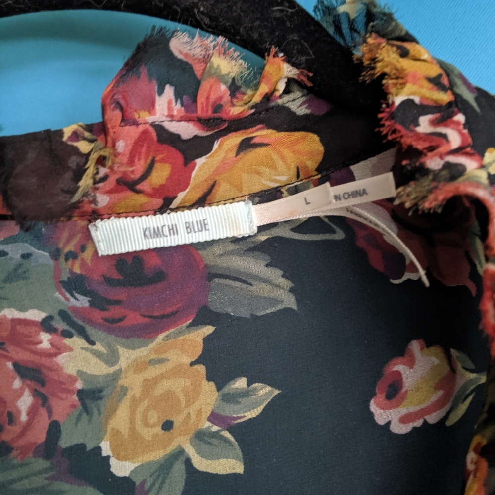 Sheer Silk Floral Dress